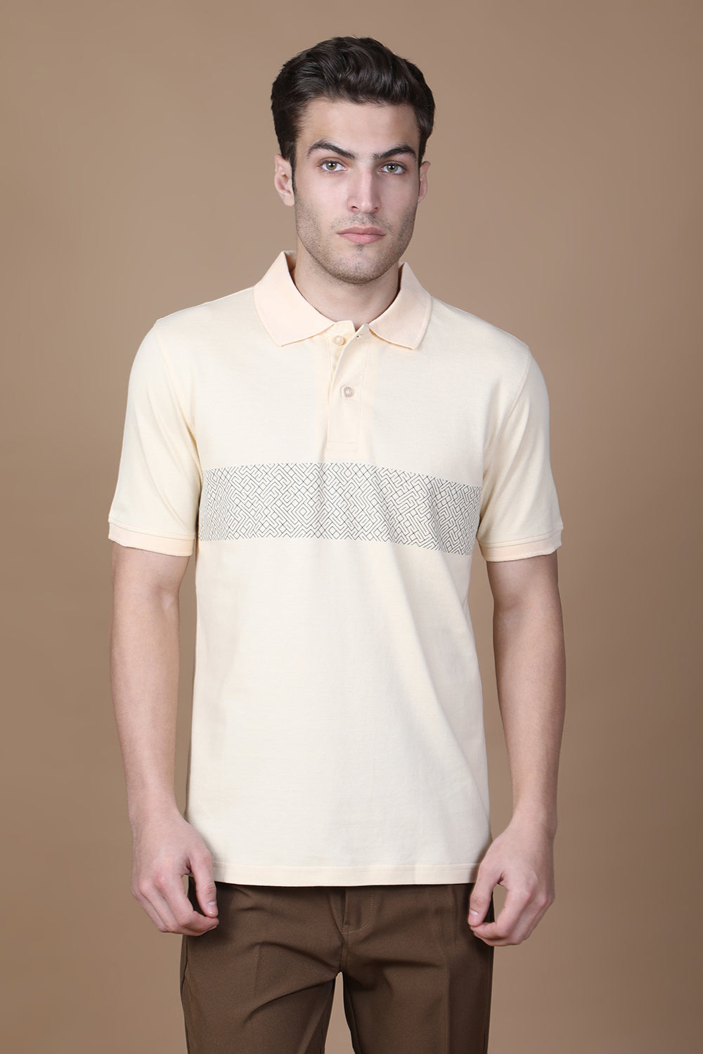 Ivory Edge Polo – Ivory with Design
