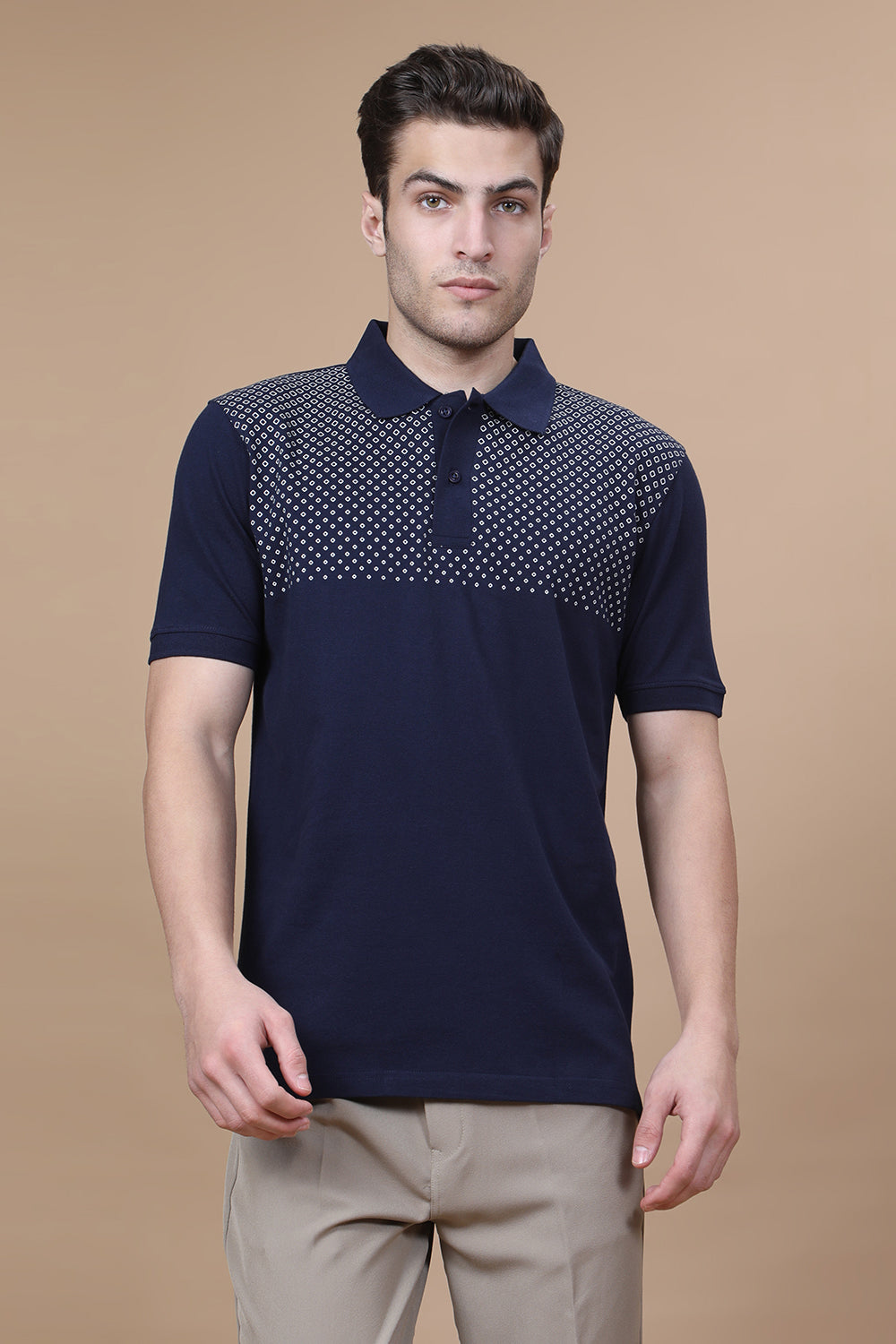 Midnight Classic Polo – Navy Blue with Design