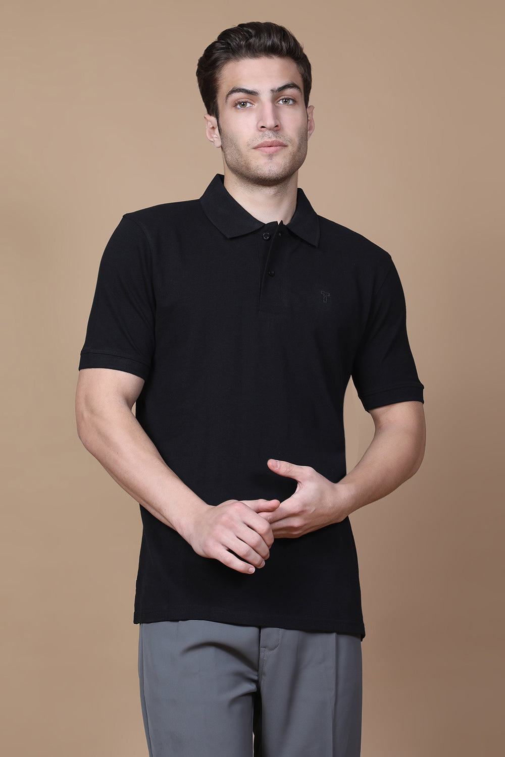 Onyx Essential Polo – Jet Black