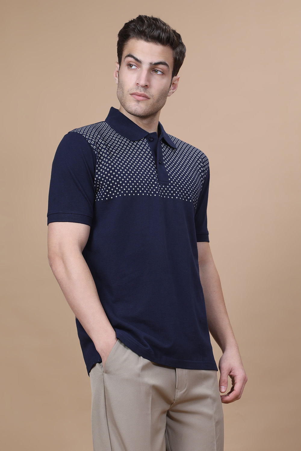 Midnight Classic Polo – Navy Blue with Design