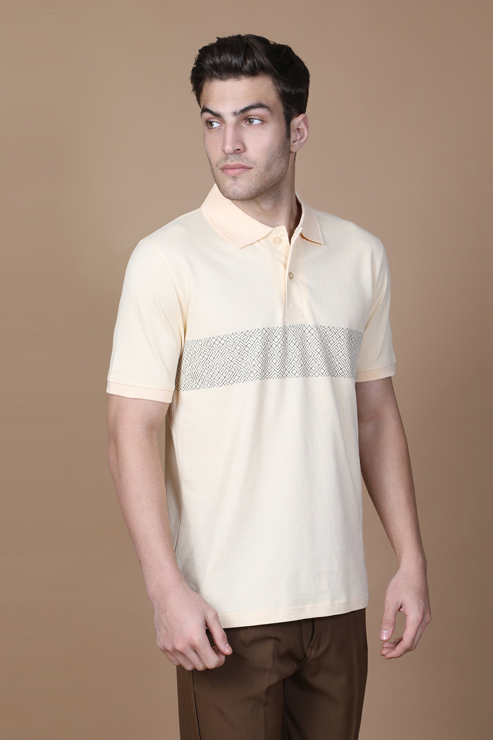 Ivory Edge Polo – Ivory with Design