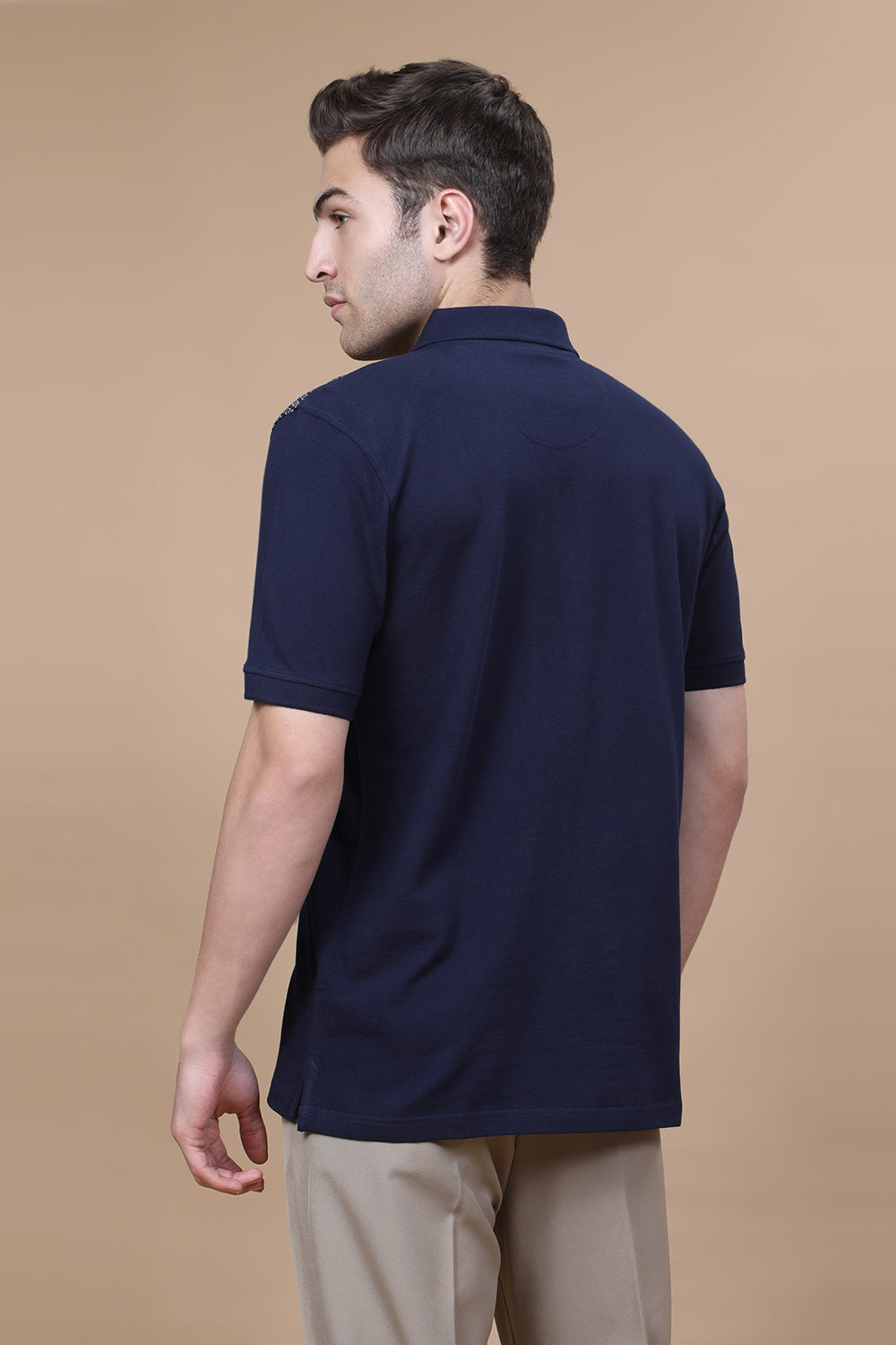 Midnight Classic Polo – Navy Blue with Design