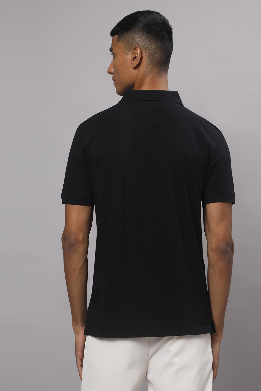 Onyx Essential Polo – Jet Black with Design