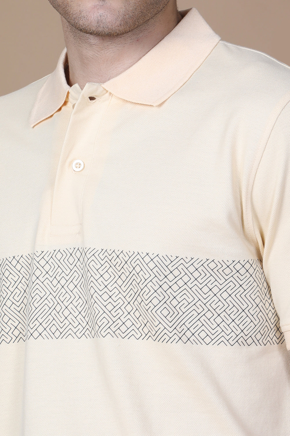 Ivory Edge Polo – Ivory with Design