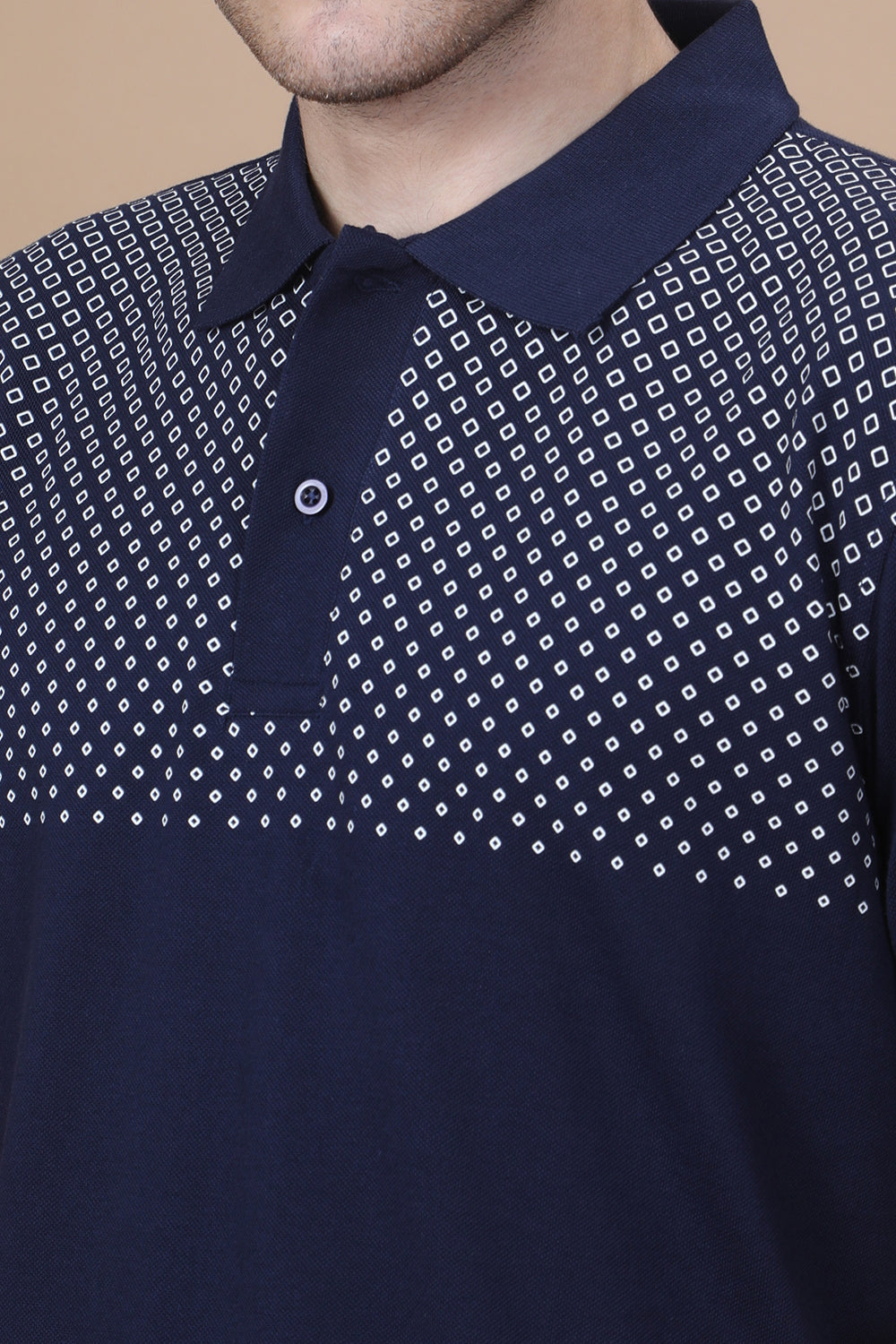 Midnight Classic Polo – Navy Blue with Design