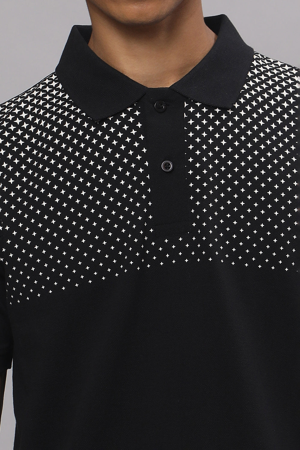 Onyx Essential Polo – Jet Black with Design