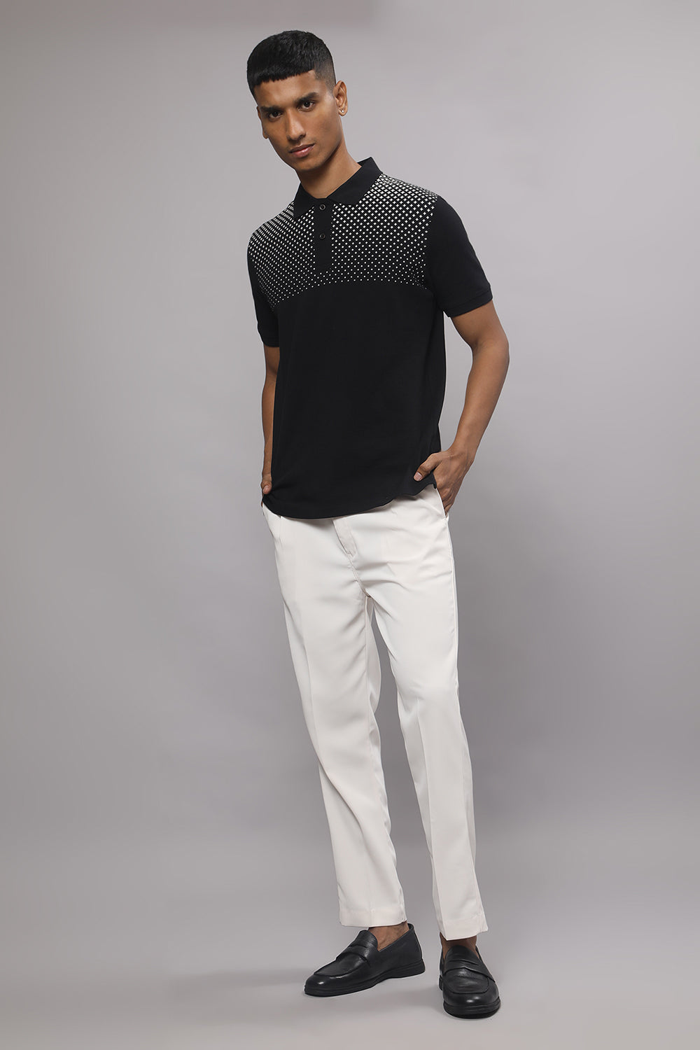 Onyx Essential Polo – Jet Black with Design