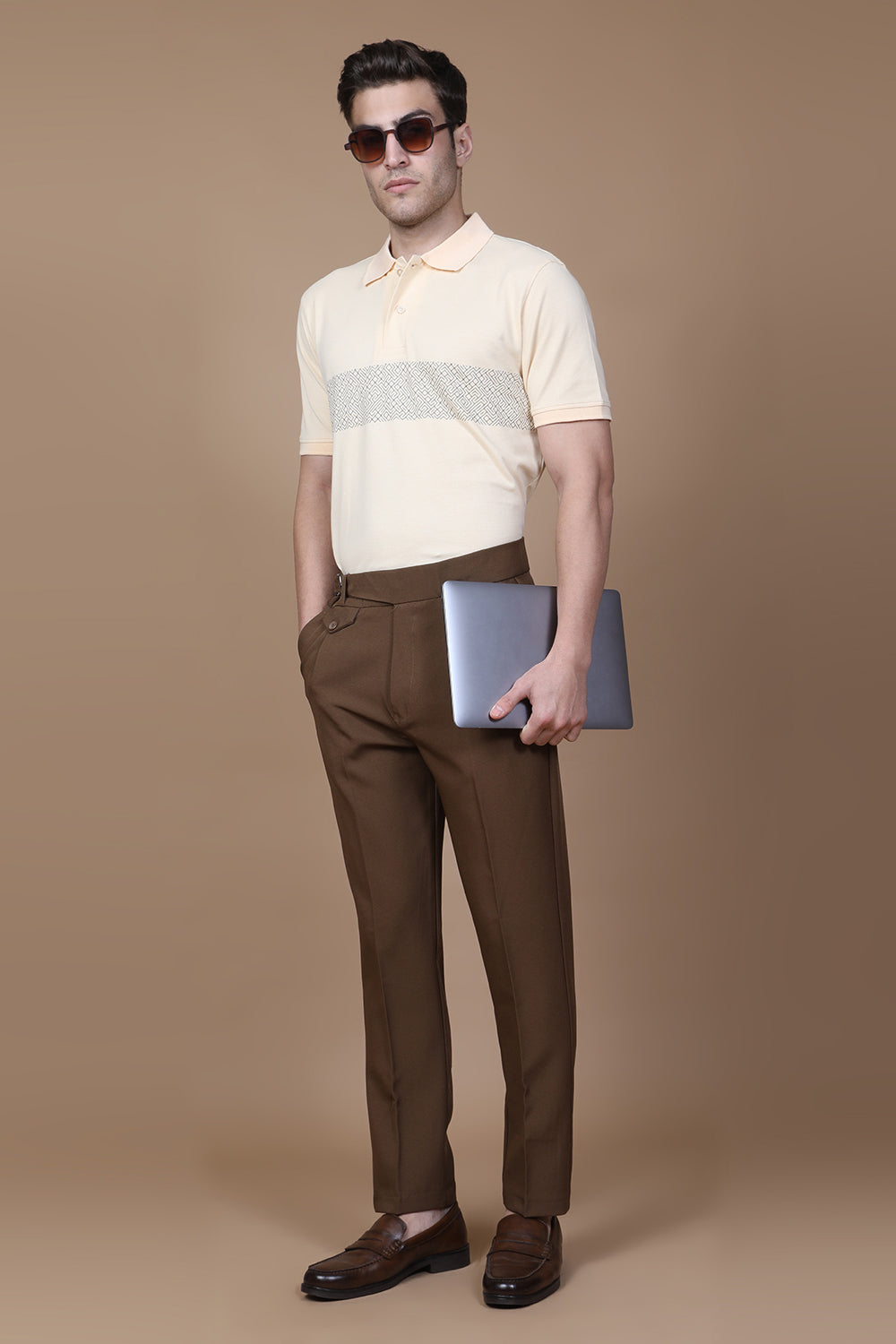 Ivory Edge Polo – Ivory with Design