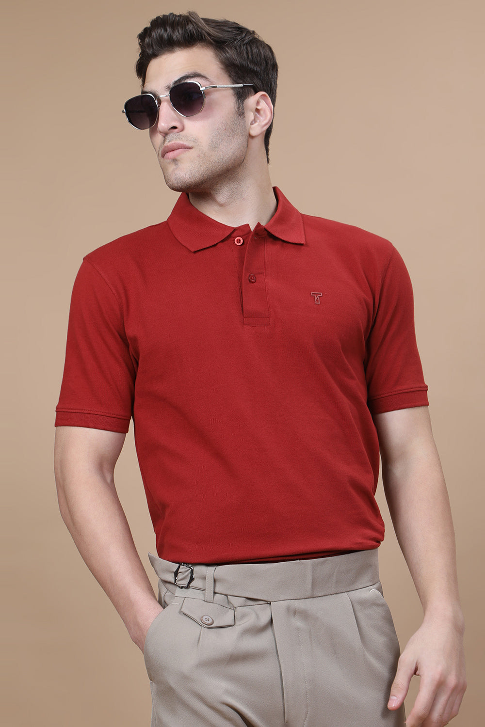 Maroon Monarch Polo – Deep Maroon
