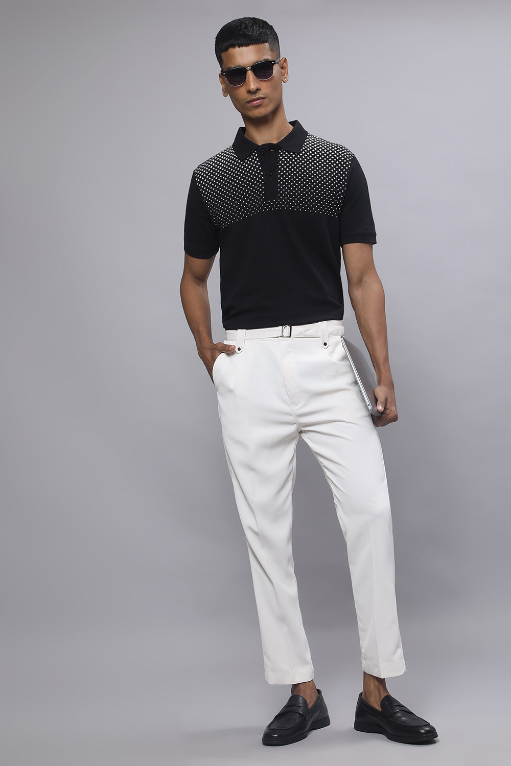 Onyx Essential Polo – Jet Black with Design
